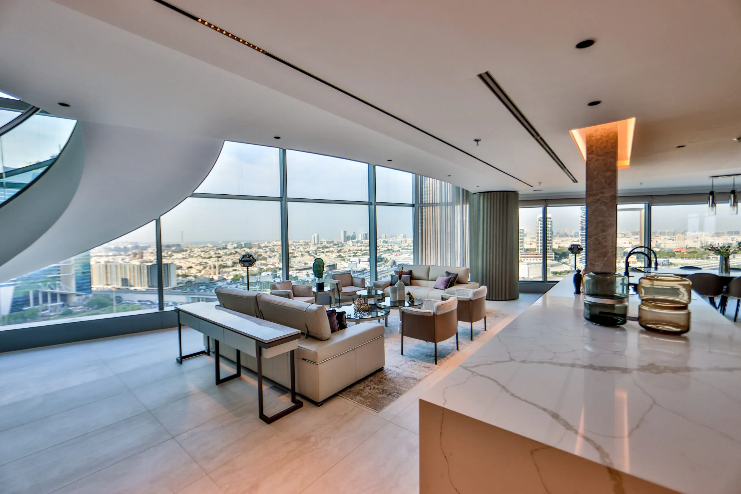 Elegant dining space with luxury furnishings