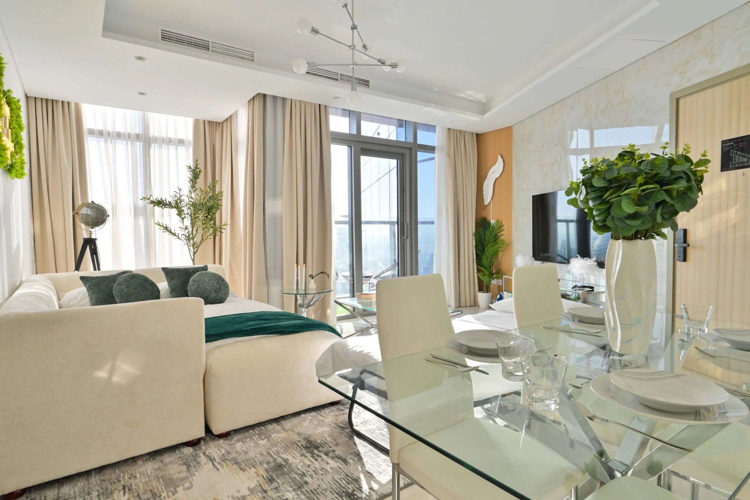 Elegant dining space with luxury furnishings