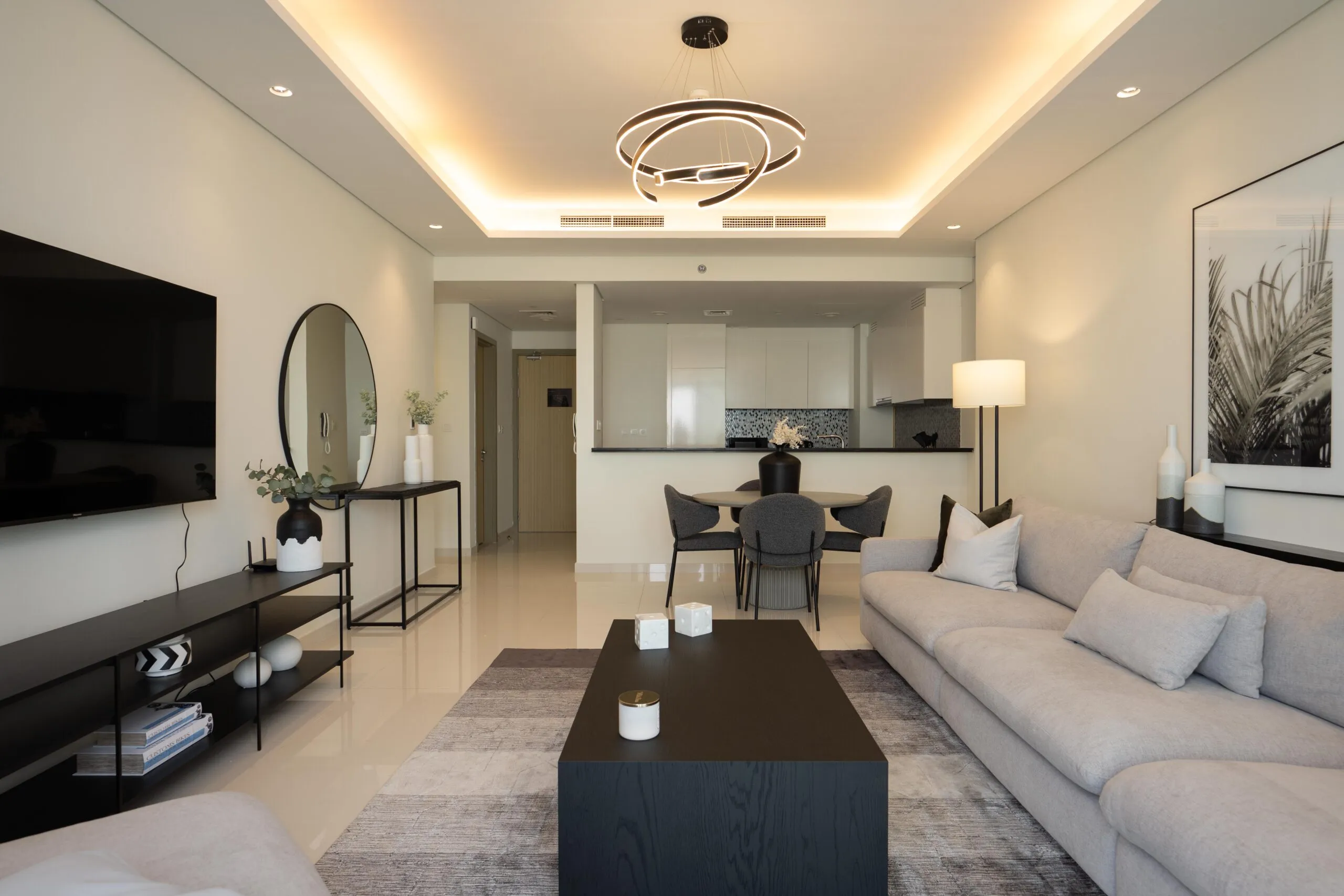 Elegant dining space with luxury furnishings