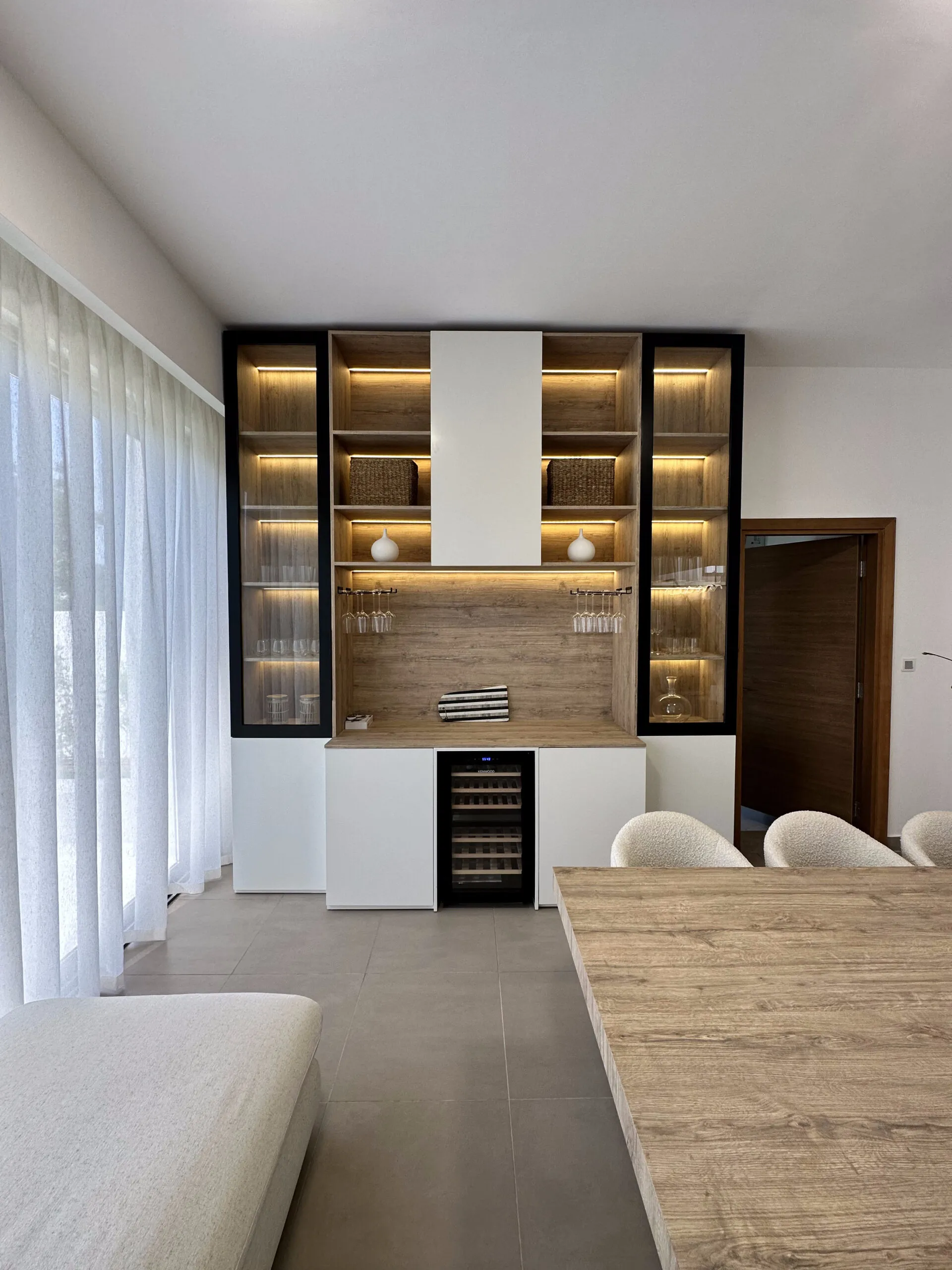 Spacious open-plan living area with contemporary design