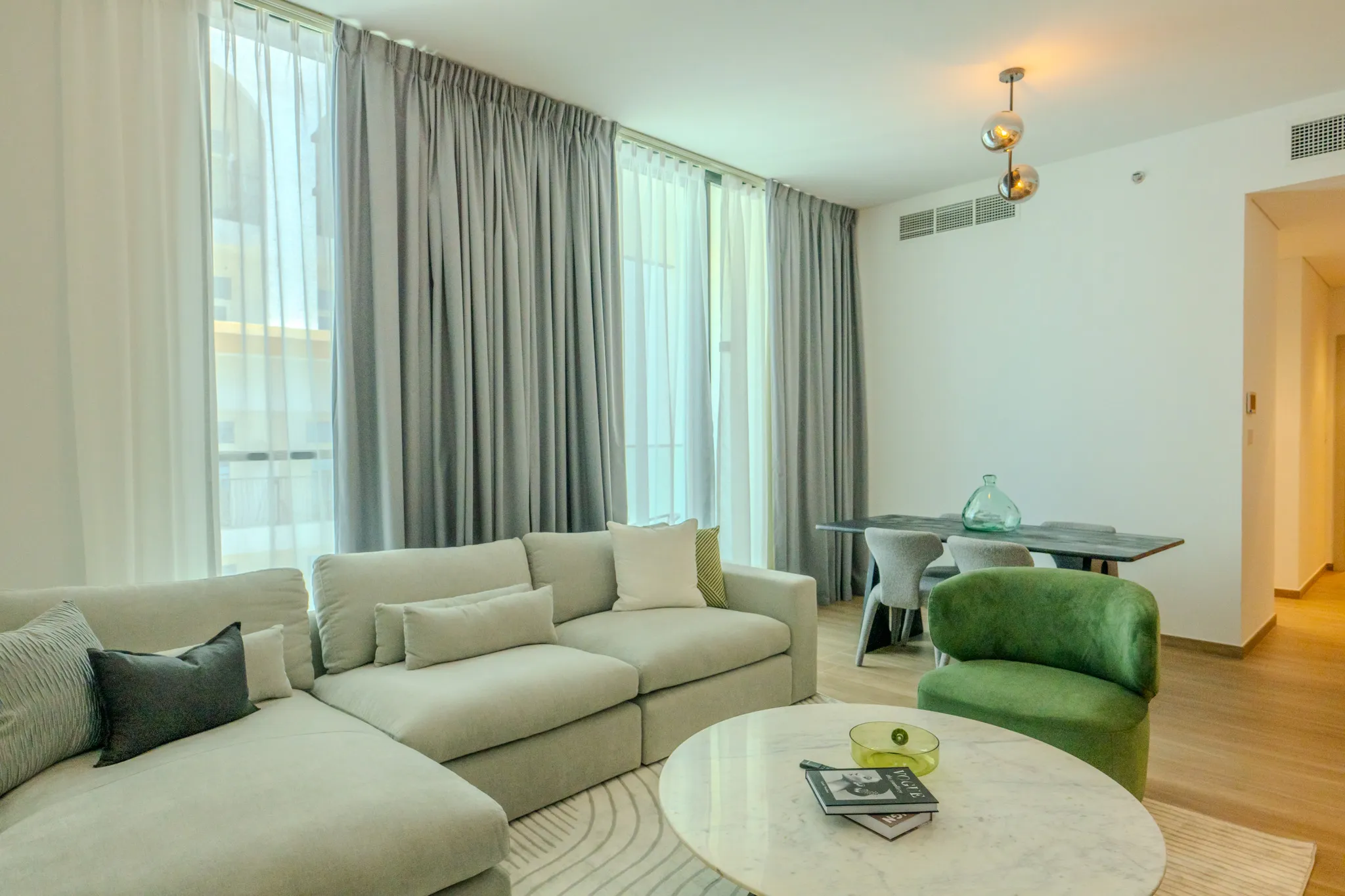 Elegant dining space with luxury furnishings