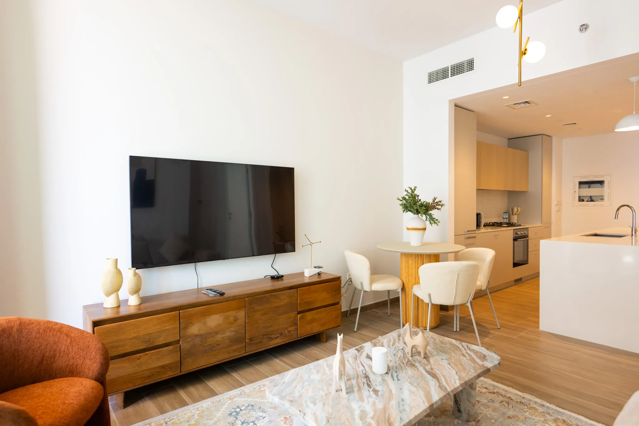 Elegant dining space with luxury furnishings