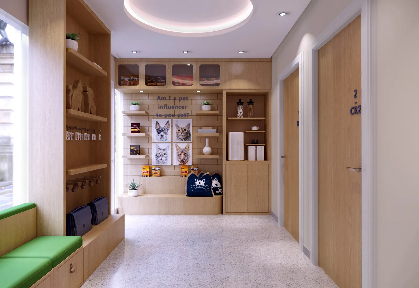 Living room with modern furniture and elegant decor